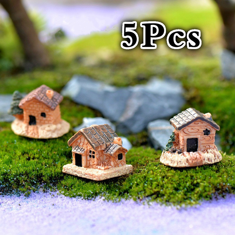 5Pcs Mini Doll House Stone Hou - Home Decor Za 评论和价格