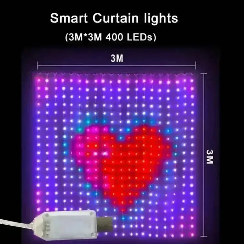 LED Pixel Curtain Lights Bluet - Home Decor Free App 评论和价格