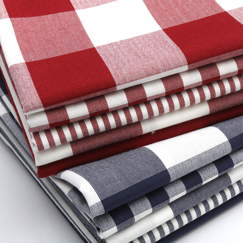 Durable Yarn-Dyed Plaid Cotton - Linen Table Runner 评论和价格