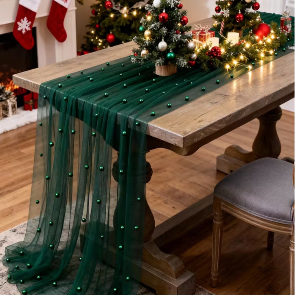 Dreamy Luxury Wedding Table Ru - Linen Table Runner 评论和价格