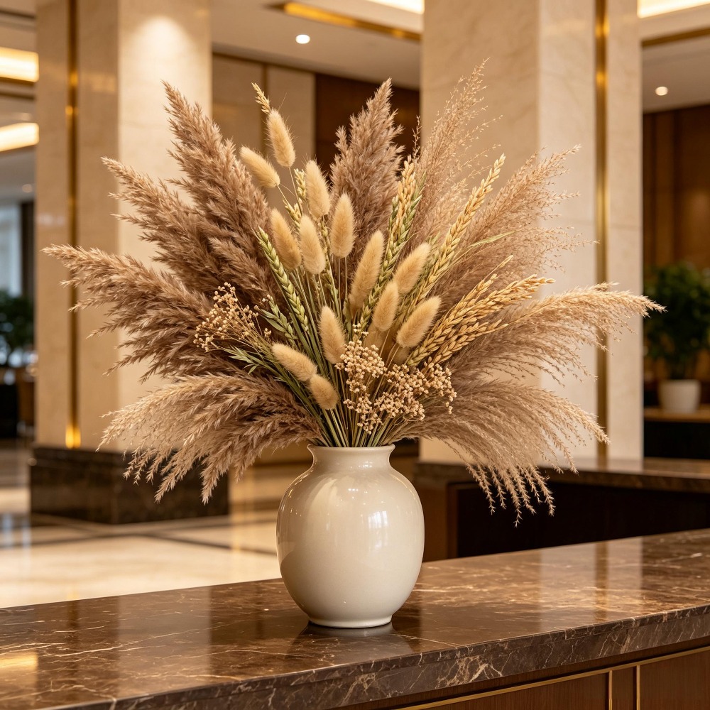 1 Bunch Mixed Dried Flowers Bo - Pampas Grass Decor 评论和价格