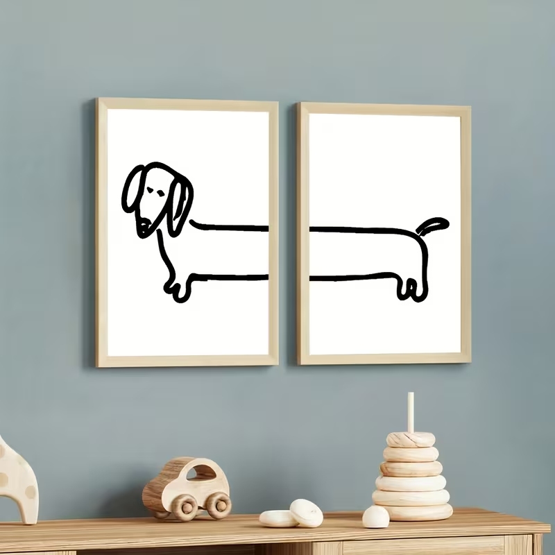 2PCS Modern Dachshund  Funny D - Home Decor Theme 评论和价格