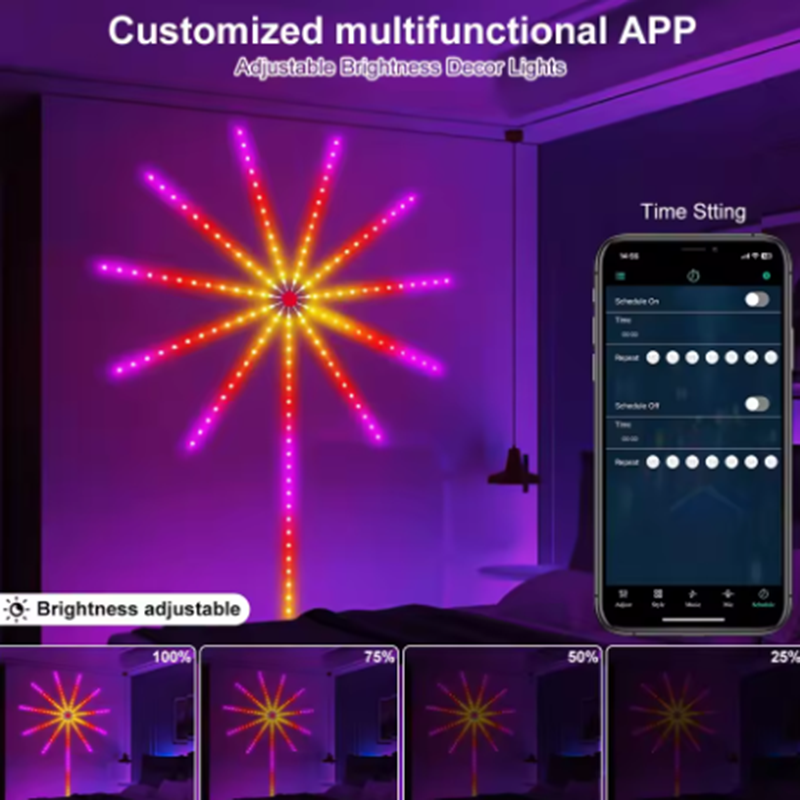 NEW DC5V USB RGBIC Firework Ne - Home Decor Free App 评论和价格