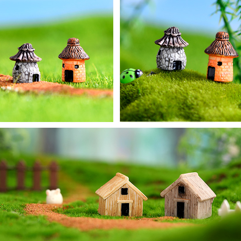 Mini Small House Figurine Resi - Home Decor Za 评论和价格