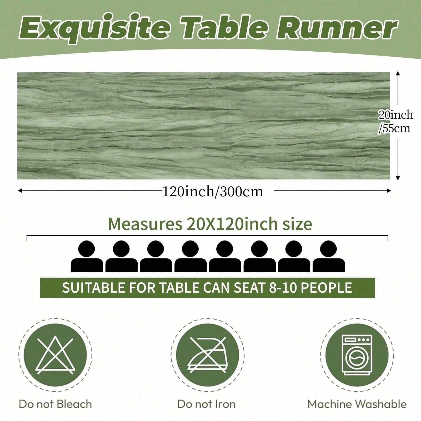 6 Pack Cheesecloth Table Runne - Linen Table Runner 评论和价格