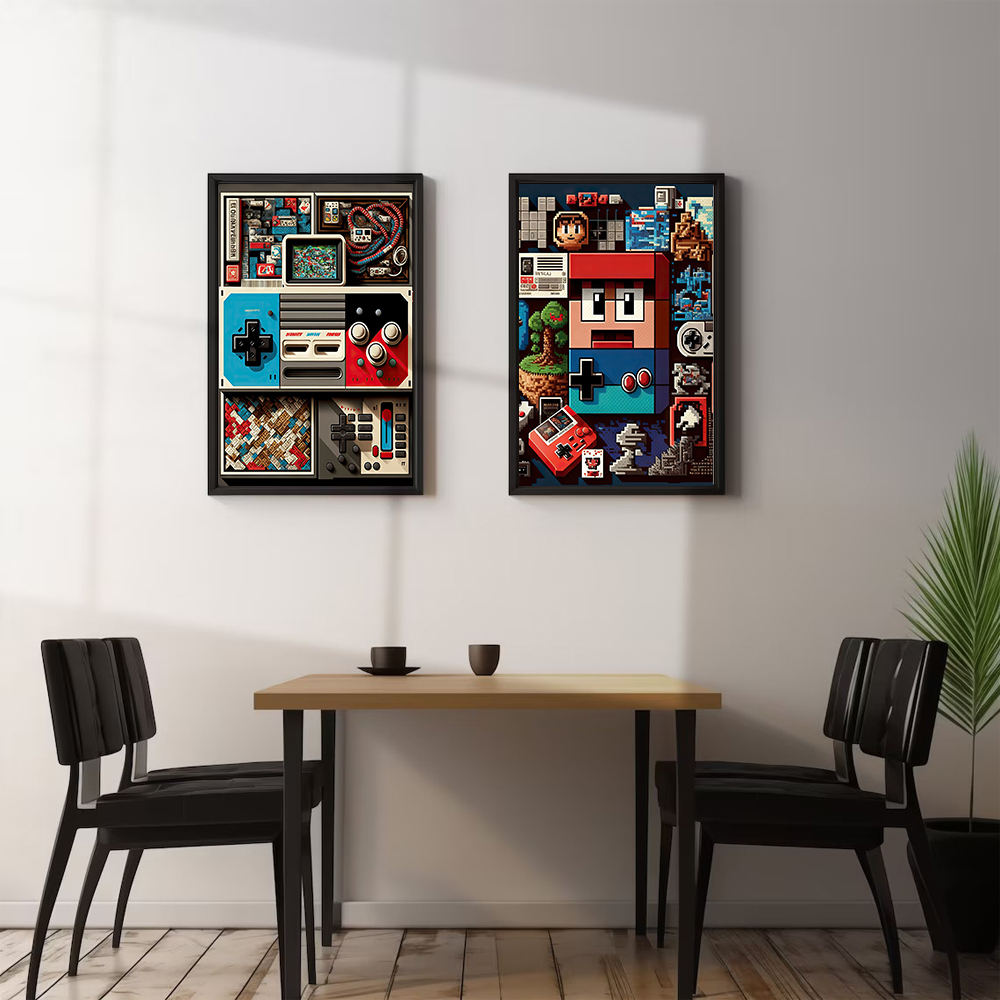 Pixel Gaming Game Boy Poster C - Home Decor Za 评论和价格