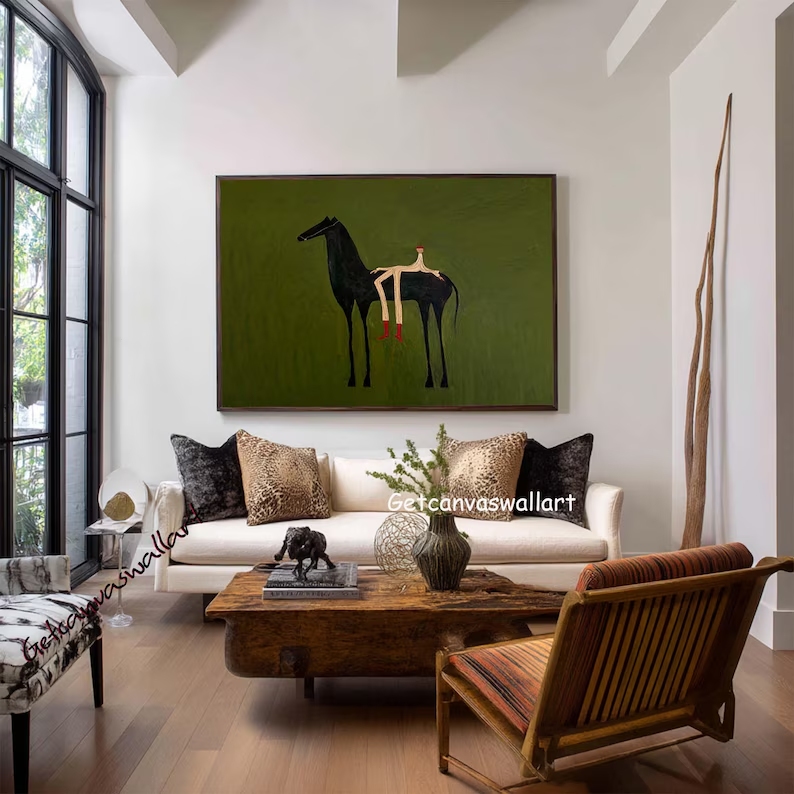 Modern Abstract Western Horse  - Home Decor Theme 评论和价格