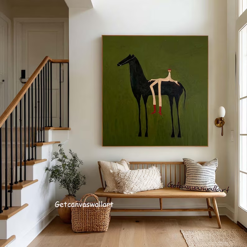 Modern Abstract Western Horse  - Home Decor Theme 评论和价格