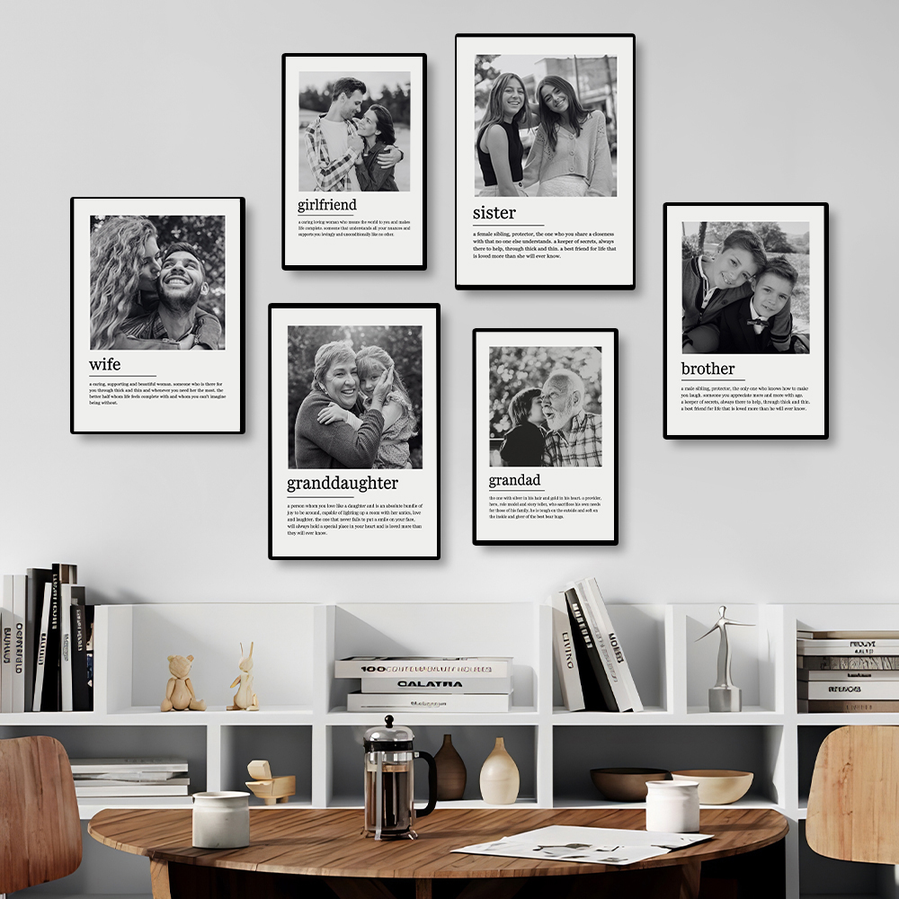 Custom Family Photo Canvas Pai - Home Decor Theme 评论和价格