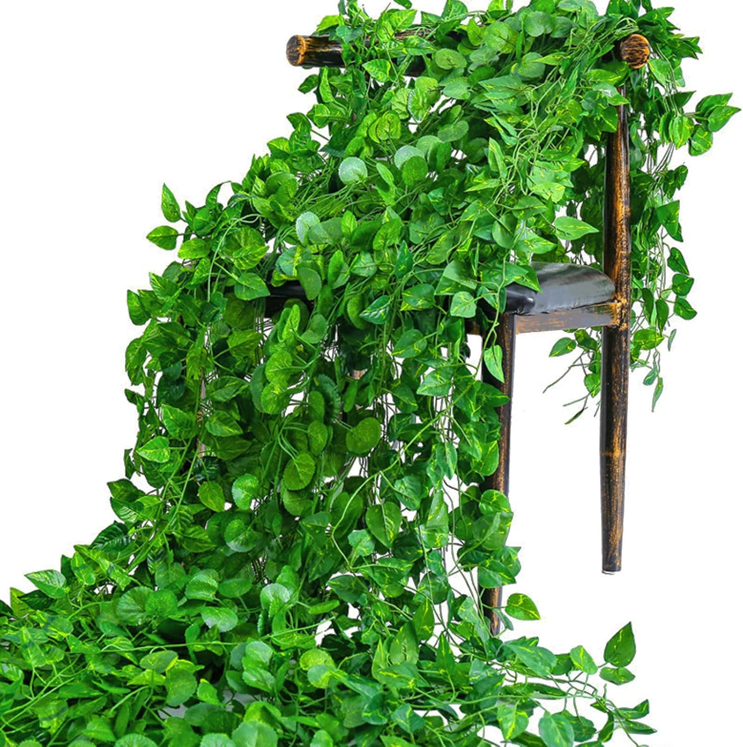 Artificial Green Ivy Leaf Ratt - Rattan Plant Basket 评论和价格